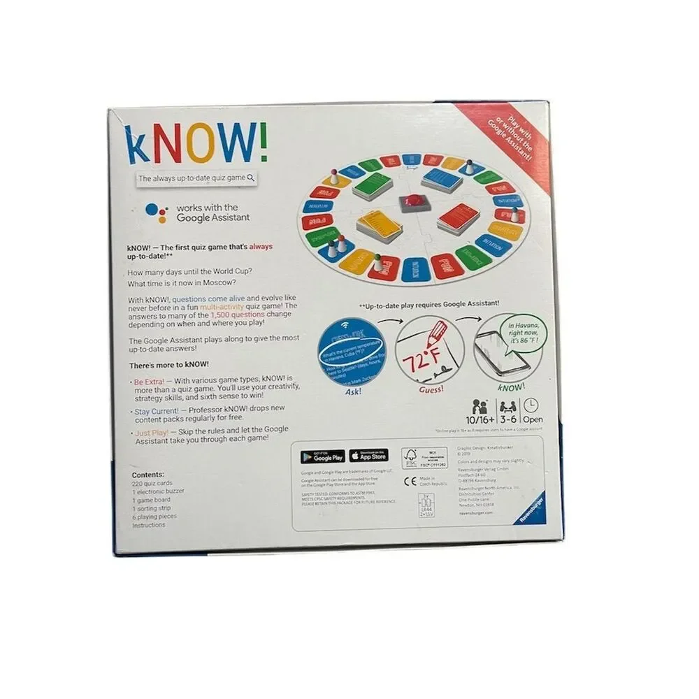Ravensburger kNOW! Trivia Board Game for 3+ Players Ages 10 & Up